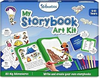 Skillmatics Storybook Art Kit – DIY Craft & Writing Kit with 300+ Stickers | Create Adventure Stories, Scrapbooking & Journal Activity, Screen-Free Fun, Gifts for Kids Ages 5–10