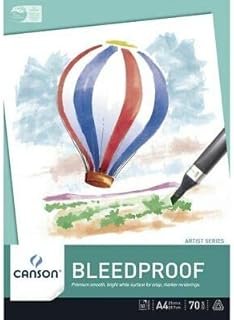 Canson 70 GSM Bleedproof Pad, Size A4 (50 Sheet)