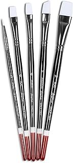 Angelus Paint Brush Set Round Flat Angular Artist Acrylic Paint Brush Set Shoe Paint Brush Set (5 pcs)