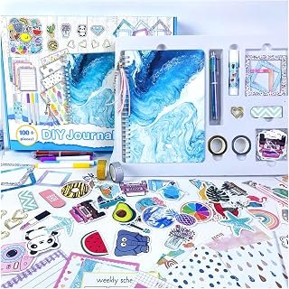 DIY Journal Kit for Girls,93pcs DIY Journal Set for Tween & Teen Girls,Stationery , Scrapbook & Diary Supplies Set, Journaling Art Crafts Kit, Easter Art & Crafts for Tween Kid,Ideal Gifts for 8 -14 Year Old Girl,Blue