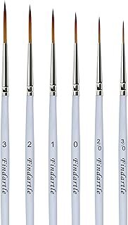 Rigger Liner Brushes,6 Pcs Extra Long Fine Tip Paint Brushes for Acrylic Watercolor Oil Gouache, Pinstripe Brush for Fine Detail,Miniature Painting,Lettering,Script