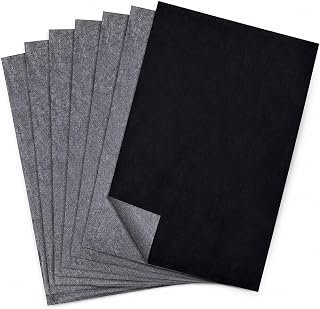 GoyaWhite 50PCS A4 Carbon Tracing Paper Graphite Sheets for Wood Canvas | Reusable graphite carbon paper for tracing designs onto wood, canvas and paper. Ideal for crafters and artists.