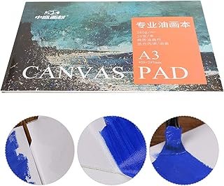 Tnfeeon Oil Painting Paper Pad, Cotton Canvas for Acrylic Painting, 10 Tearable Sheets, A3 Size 420x297mm for Artists and Beginners