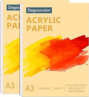 DagouColor Acrylic Paper for Painting - A3, 1 Pack