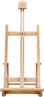 Vignette Stationery Adjustable Wooden Table Painting Easel, Solid Beech Wood Construction, Art Drawing Display Stand, 80-103cm Height Adjustable, Robust Base 27.5 x 32cm