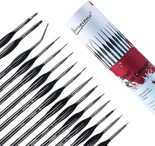 Artist Paint Brushes set-15 Pcs Best Professional Detail Paint Brush, Miniature Brushes Will Keep a Fine Point and Spring, for Watercolor, Oil, Acrylic, Nail Art & Models,Paint by Numbers