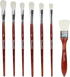 Blending Painting Brushes,7pcs Premium Goat Hair Brush Set for Acrylic, Watercolor, Gouache,Oil Painting,Versatile Gilding Brush Set for Crafts,Ceramic,Pottery Paint,Gold Leaf
