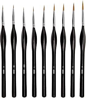 Detail Paint Brush, 9pcs Mini Fine Tip Detailing Brushes
