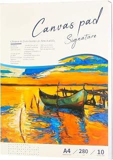 Canvas Paper Pad for Acrylic and Oil Paints, 9x12 Inch, 10 Sheets Canvas Paper, Artist Drawing and Painting Surface