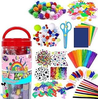 Childrens Art Craft Set - All in One D.I.Y. Crafting Collage Arts Set for Kids & Adults