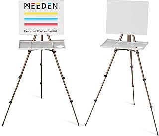 MEEDEN Artist Painting Easel Stand - Art Plein Air Easel for Painting - Watercolour Travel Outdoor Easel Adjustable Height from 43-165cm